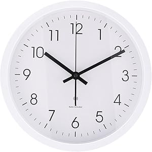 Amazon.co.jp: 不二貿易 壁掛け電波時計 静音 アナログ 直径25cm