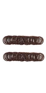 Small Dark Brown Brunette Hair Elastics