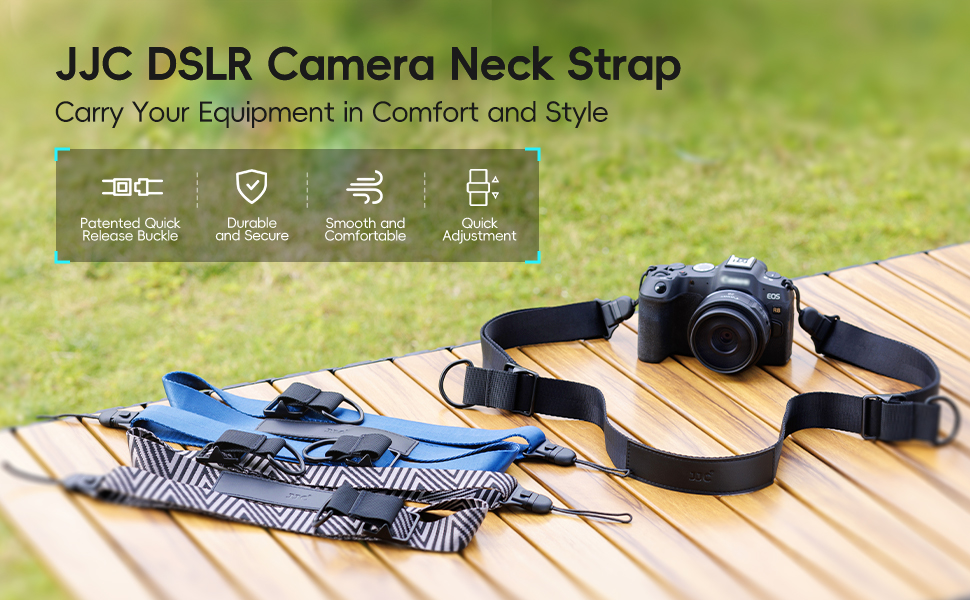 JJC DSLR Camera Neck Strap with Patented Quick Release