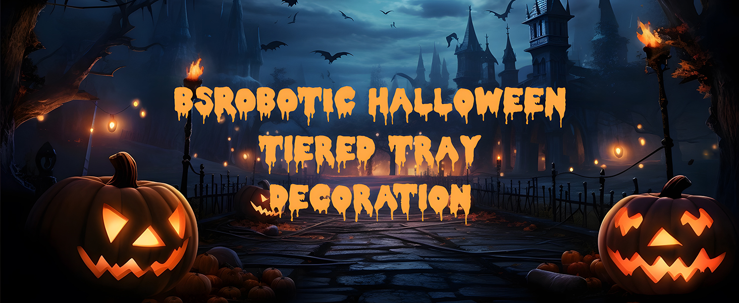 Halloween Tiered Tray Decor Set