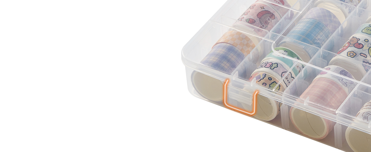 eine Plastikbox mit einem Plastikdeckel und einer Stoffrolle.