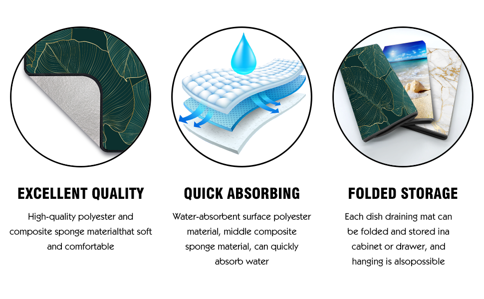 Drying Mat XL for Kitchen Counter Large Microfiber Dish