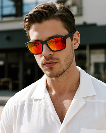 red sunglasses men