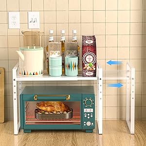 Extendable Counter Shelf for Microwave Oven