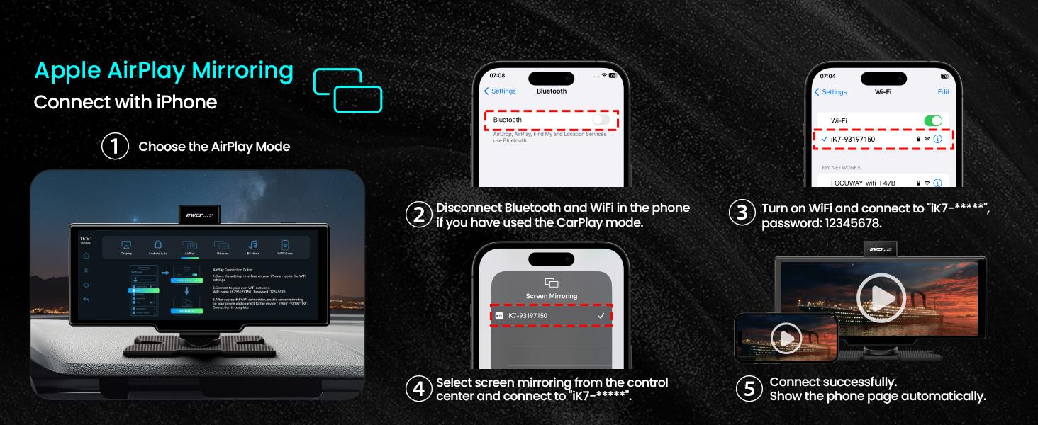 carplay screen dashcam