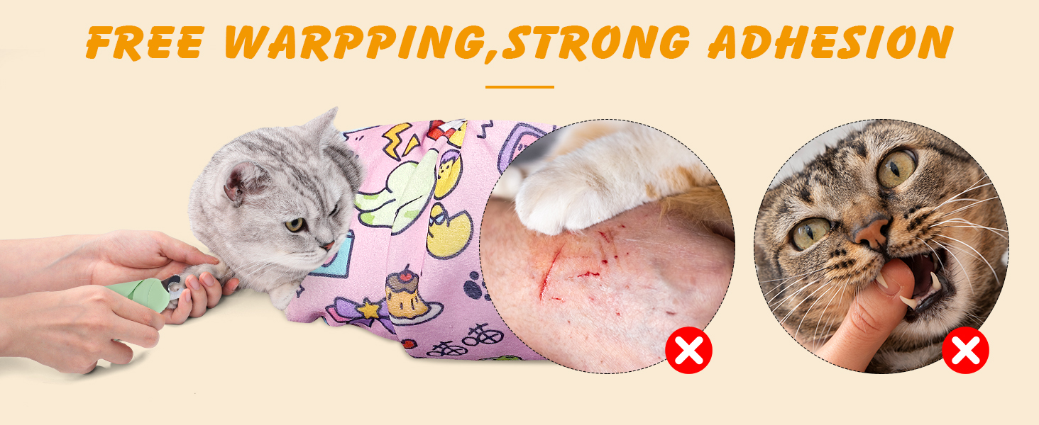 Cat Grooming Wrap Self-Adhesive