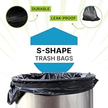 S-Shape Trash Bags
