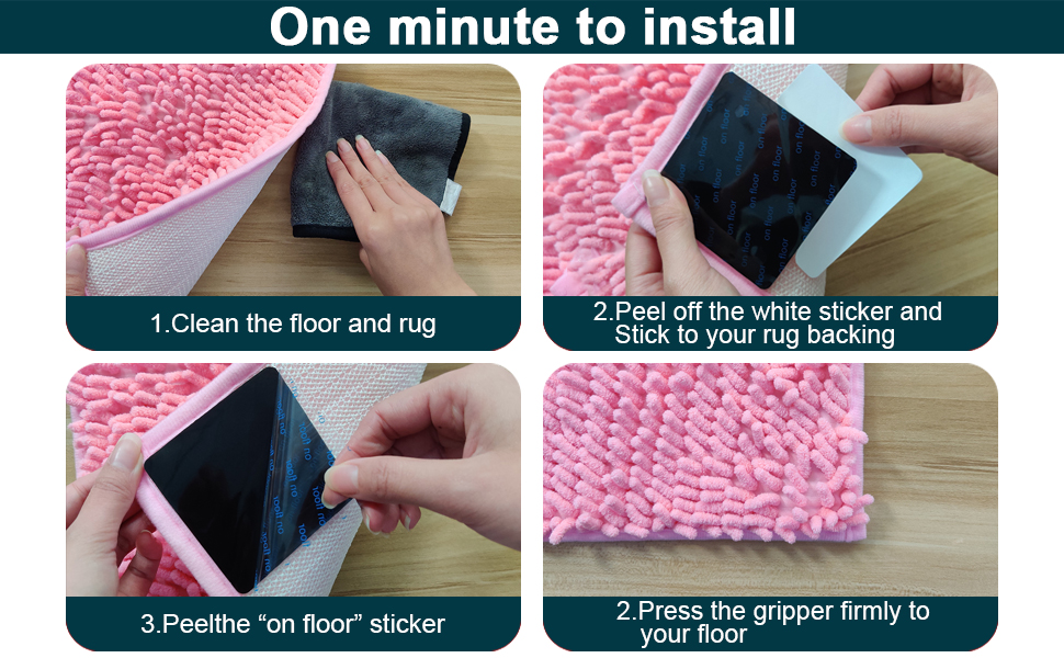 Non-Slip Carpet Gripper for Hardwood Floors and Tile