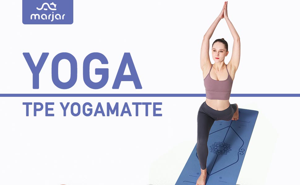 Marjar Yoga Mat NonSlip Gymnastics Mat TPE Fitness Mat for Yoga