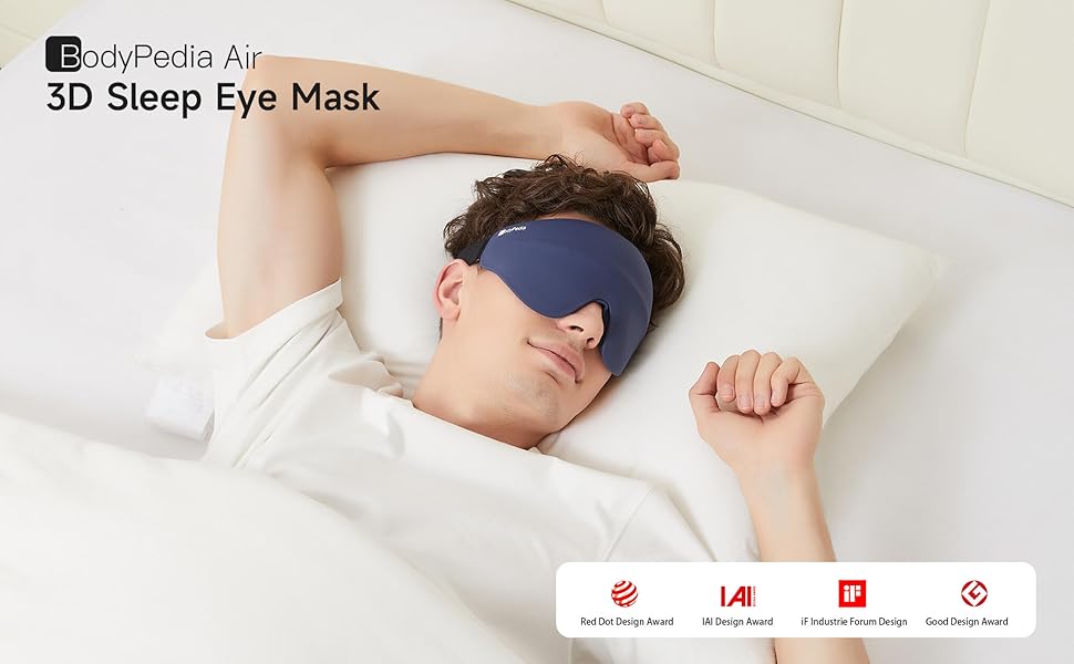 BodyPedia Air Inflatable Sleep Eye Mask - Red dot design award, iF Industrie Forum Design