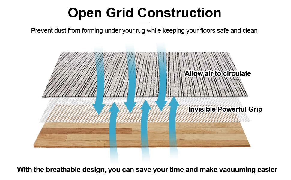 FestiCorp Non Slip Rug Pads 6x9 Ft Non Skid Rug Pad Gripper
