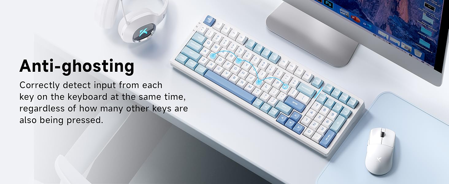 gaming keyboard 96% mechanical wireless keyboard compact wireless keyboard keyboard wireless gaming