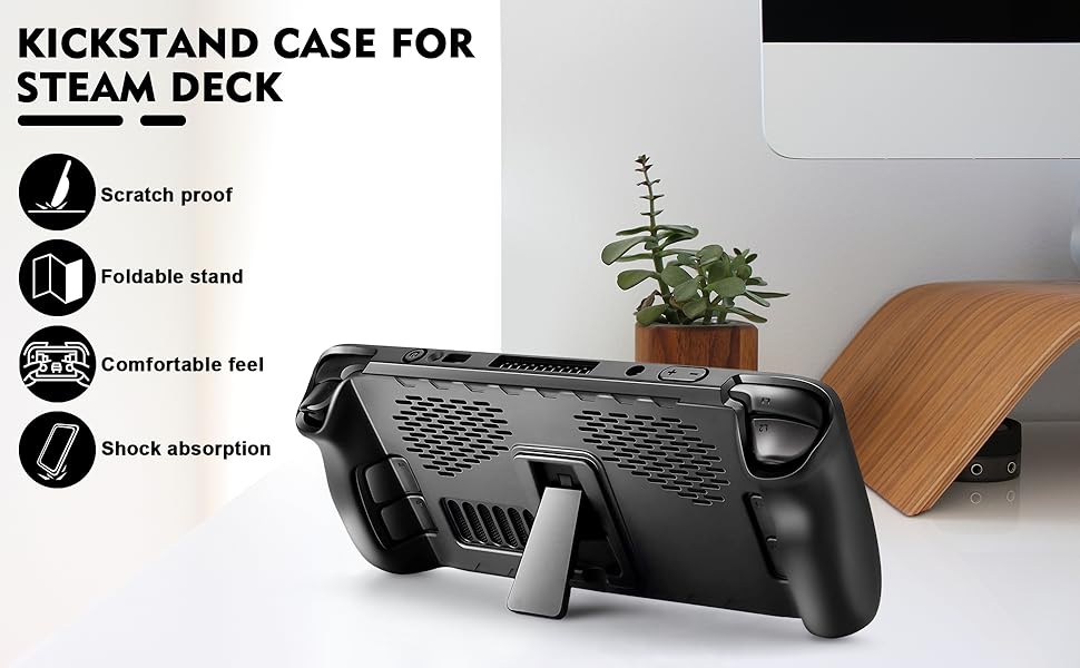 Steam Deck Case, Mozuper TPU Protective Cover Protector with Foldable