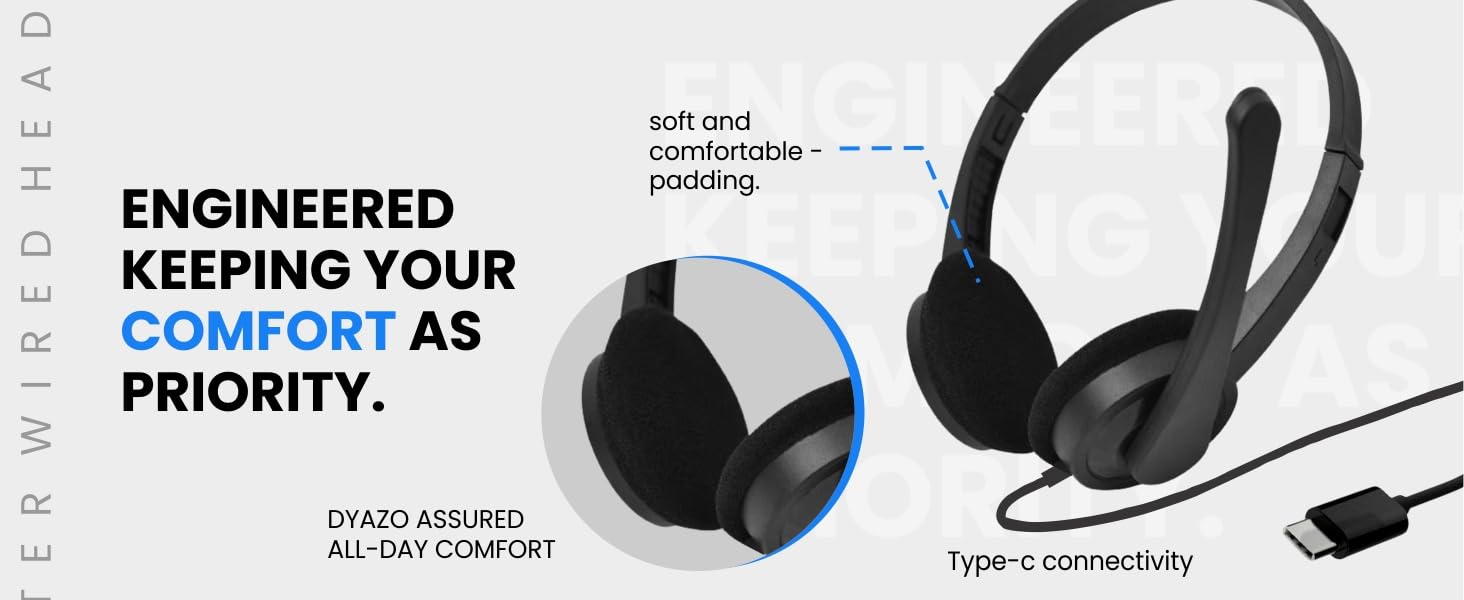 Dyazo Type C Wired Headphones
