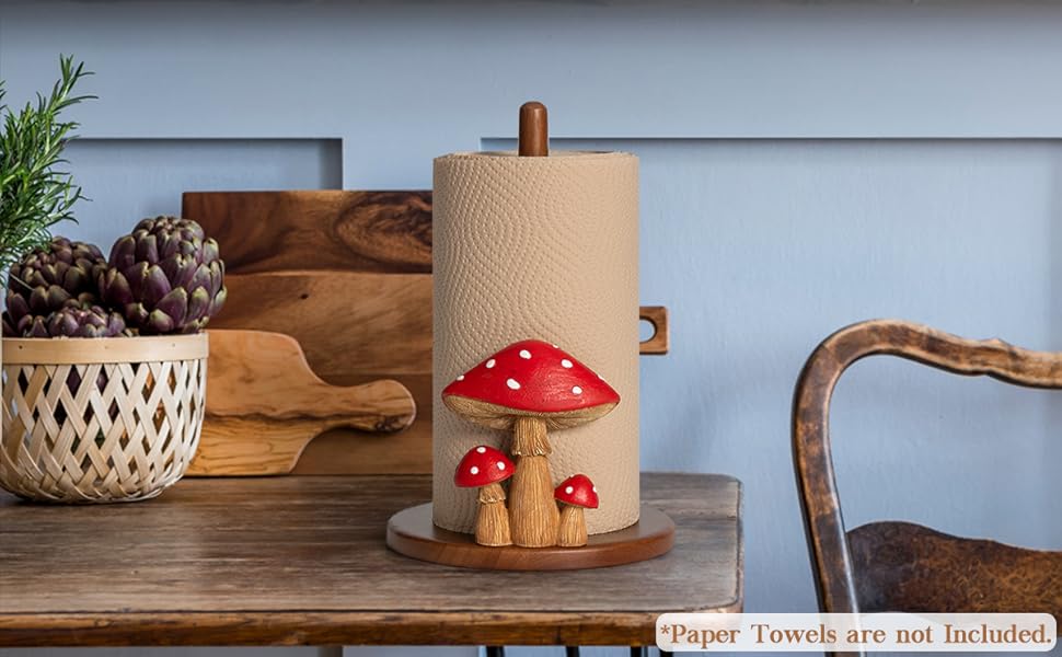 mushroom paper towel holder