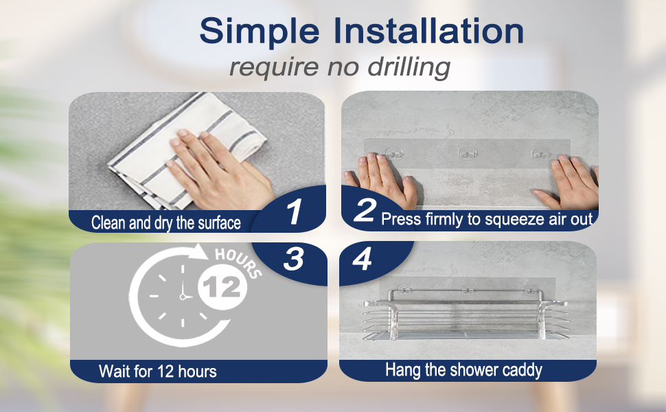 ORD OF SP Shower Caddy Adhesive Replacement, 2 Pack Strong