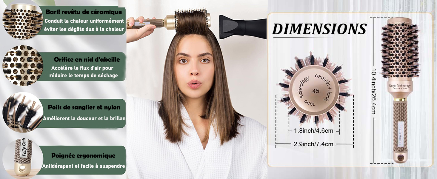 brosses à cheveux,rosse ronde brushing,brosse brushing professionnel,brosse ronde cheveux brushing