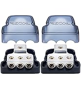 RECOIL DB13P 3 Way Power Distribution Block, 1 X 0/2/4 Gauge in / 3 X 4/8 Gauge Out Power Distrib...