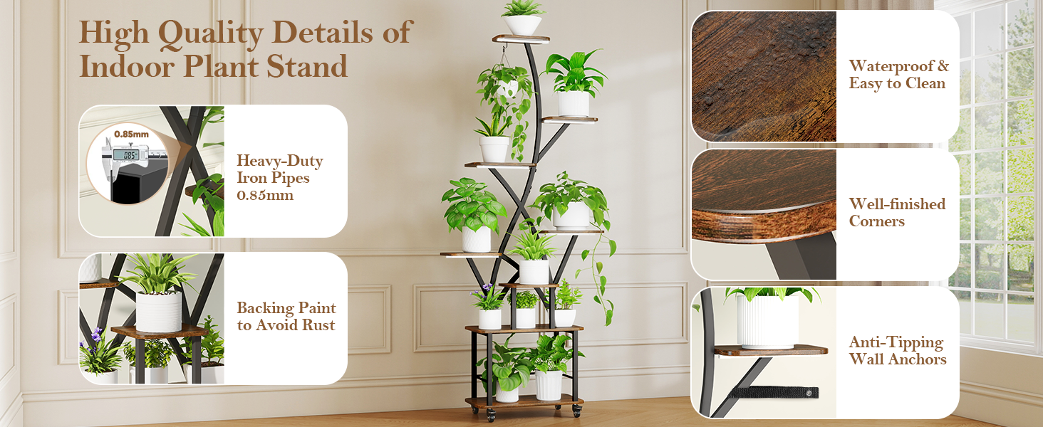 plant stand with grow light