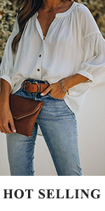 Womens 3/4 Sleeve Button Down Shirts