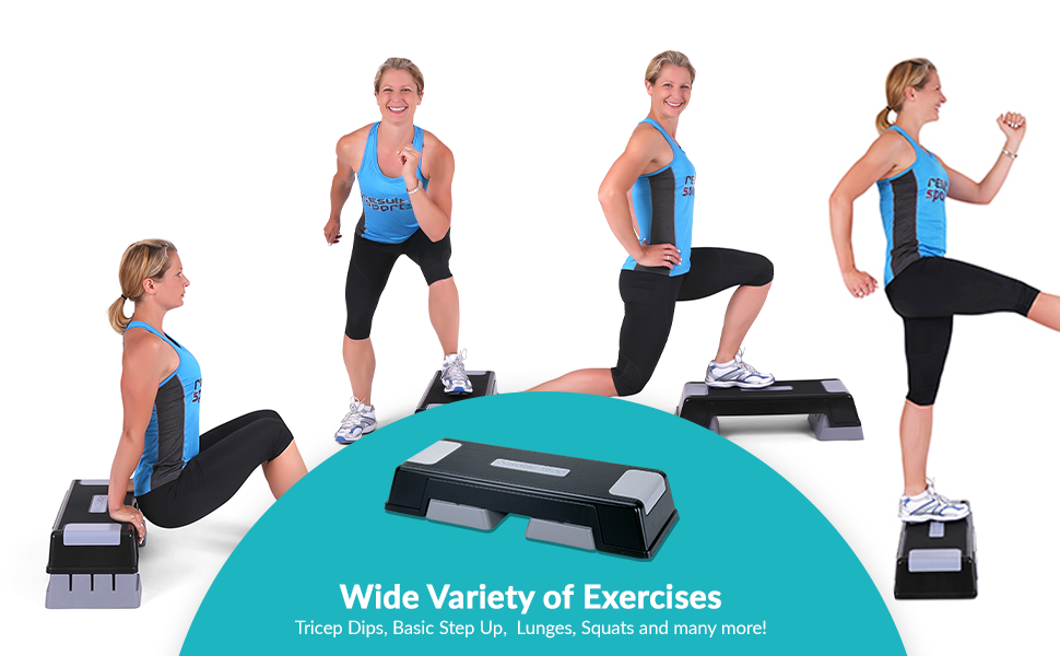 ResultSport Aerobic Step Platform Height Adjustable Exercise Step