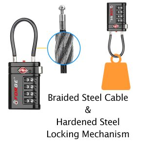clear dials lock, Travel Locks, luggage locks, tsa approved luggage locks, tsa locks, forge locks
