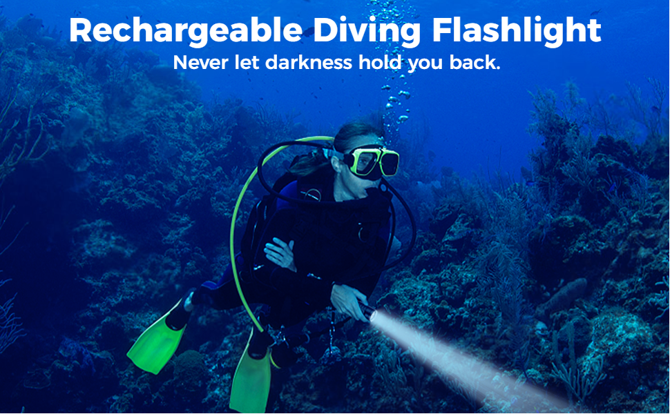 Joyoolife Diving Flashlight, AP01 1050lm Diving Flashlight