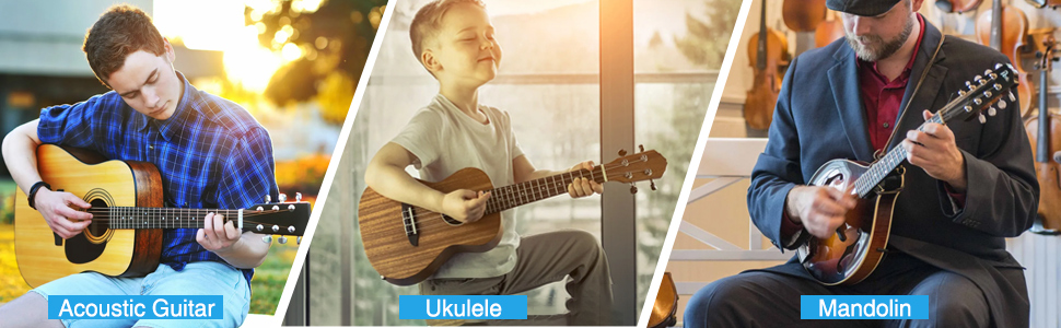 45Pcs Guitar Repairing Maintenance Tool Kit with Carry Bag Guitar Pick, For Guitar Ukulele Bass Mandolin Banjo,Guitar Care Cleaning Accessories Set, Perfect Gift for Music String Instrument Enthusiast 10 Use on Guitar ukelele mandolin