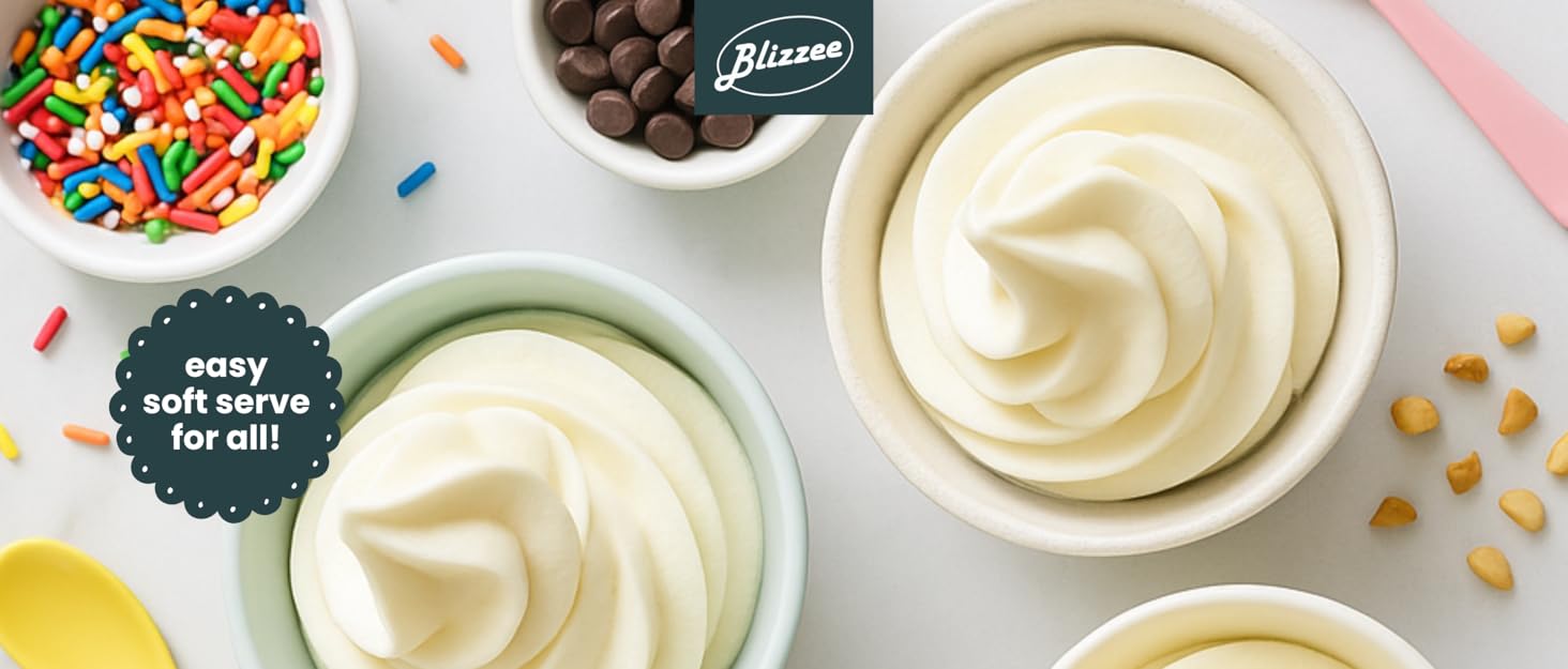 Soft Serve Ice Cream Machine 1.25Qt | No Pre-Freezing Automatic Ice Cream Maker