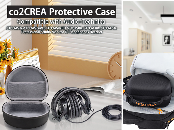Amazon.com: co2CREA Headphone Case for Audio-Technica ATH
