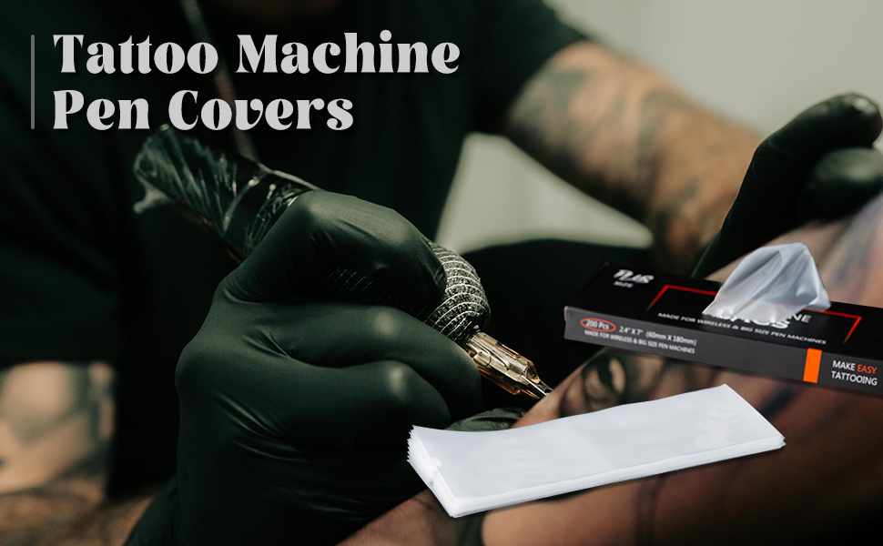 EZ Tattoo Machine Covers 200pcs (2 inch X 6.4 inch) Disposable Tattoo