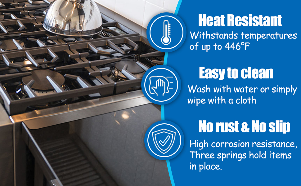 Stove Gap Covers Stainless Steel, Kitchen Stove Counter Gap Cover Range Filler