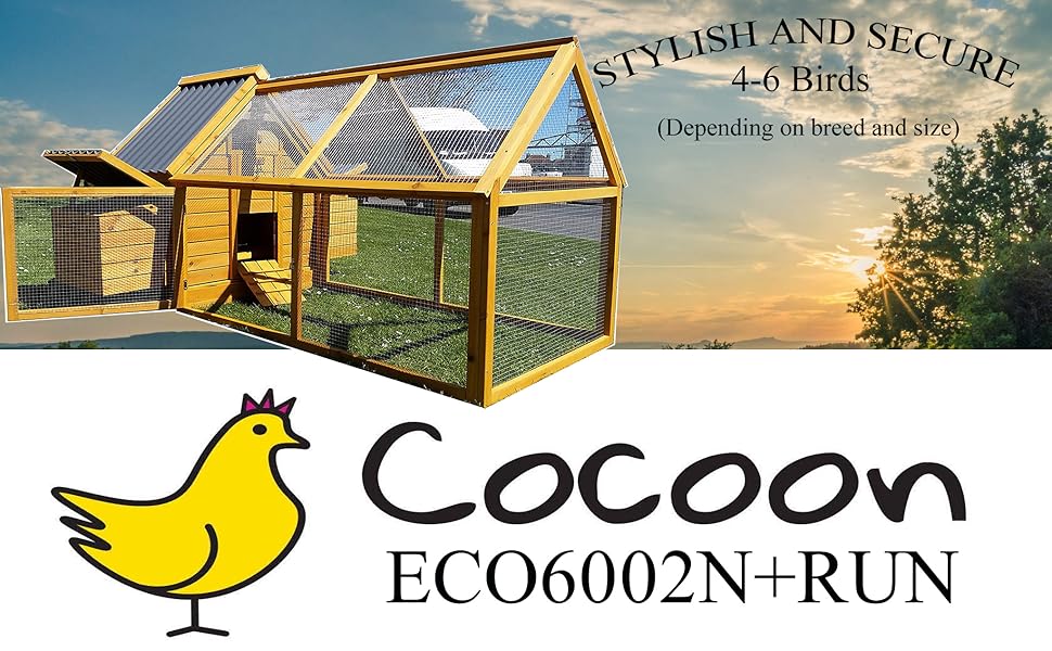 COCOON CHICKEN COOP HEN HOUSE POULTRY ARK NEST BOX NEW MODEL ECO 600