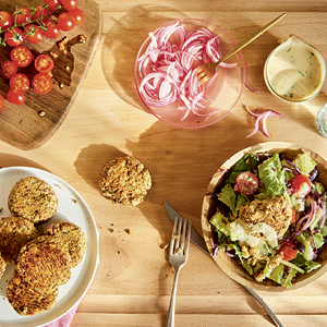 Running on Veggies: Plant-Powered Recipes for Fueling and Feeling Your Best 15 photo of Falafel Greek Salad Bowl