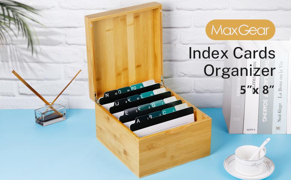 MaxGear Business Card Holder 5x8 inches Index Cards