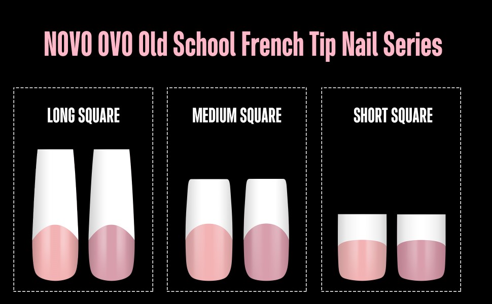 Old School French Tip Nail Series