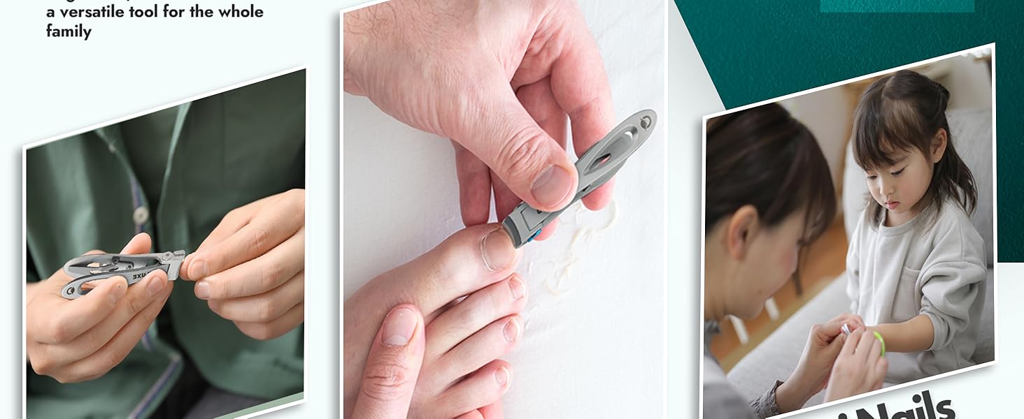 Magnetic lock nail clippers for secure storage