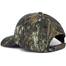 Back of Hat, Adjustable Velcro Back with Mossy Oak Emblem