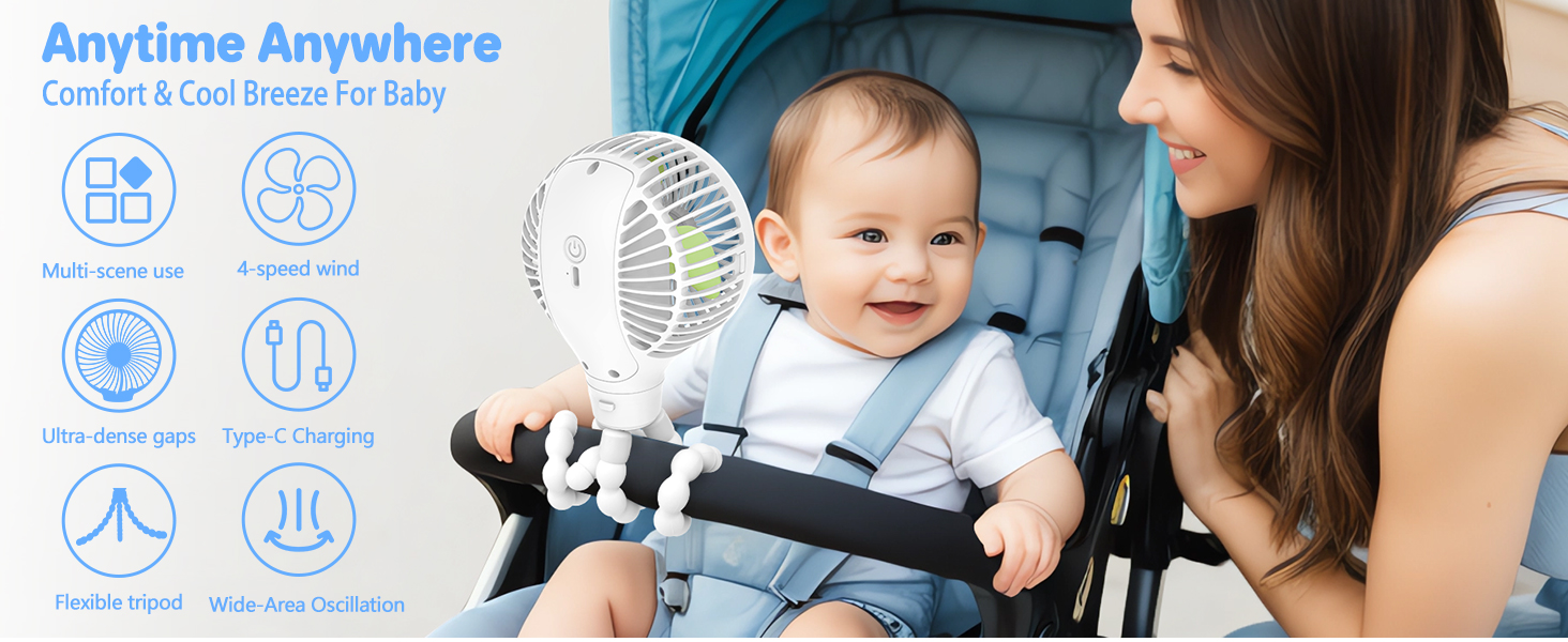 stroller fan fan for stroller baby fan stroller fan clip on for baby baby stroller fan portable fan