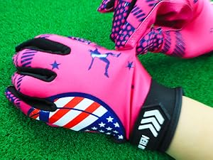 FINGER TEN Football Receiver Gloves Youth Receiving Gloves Pro 3.0 Durable Breathable Flexible