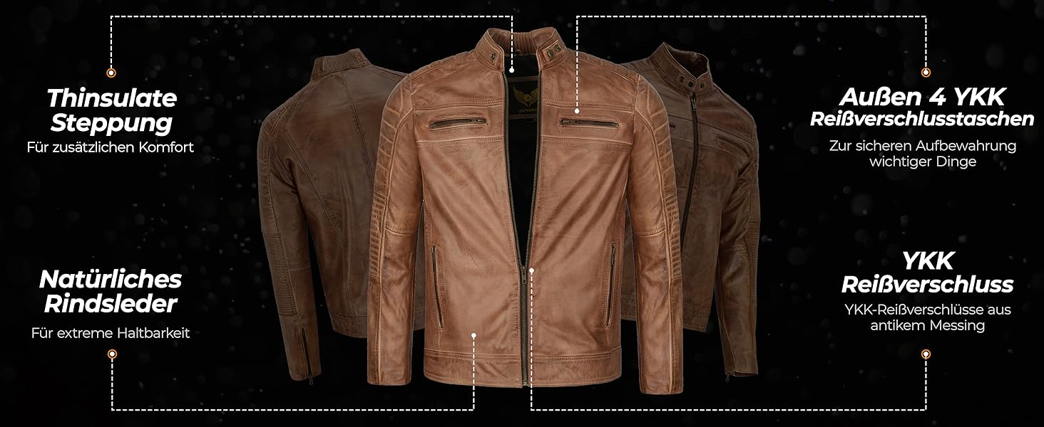 hellbraune Jacke herren 