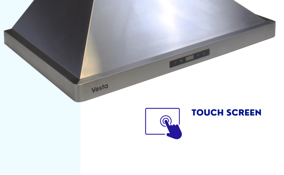 Vesta Milan 800CFM Stainless Steel European Style Wall Mount Range Hood