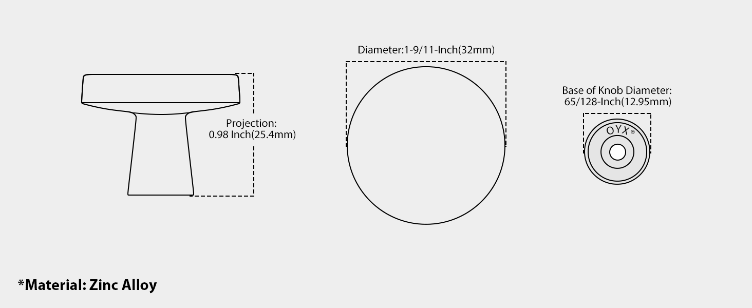 OYX 12PACK Oil Rubbed Bronze Drawer Knobs, Kitchen Knobs Solid Zinc Pulls Oil