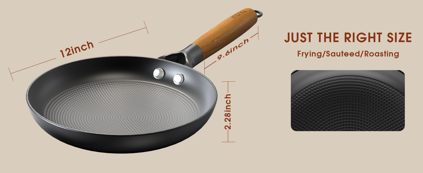 imarku Frying Pan 12inch Non Stick Frying Pan