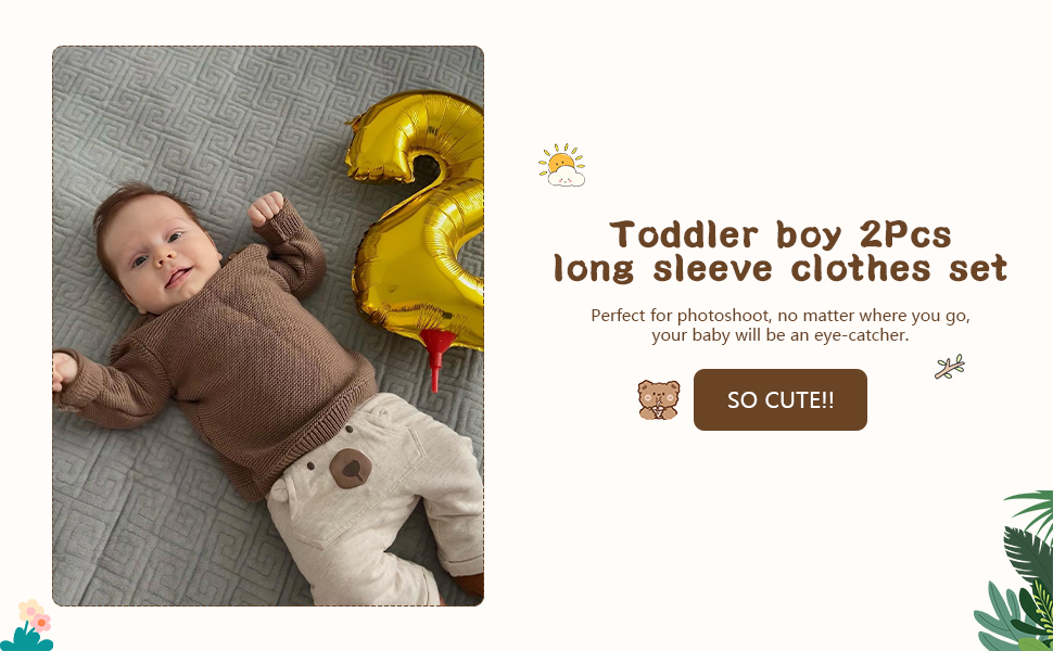 2 Piece Set Toddler Boys Outfits