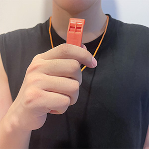 adult whistle with lanyard