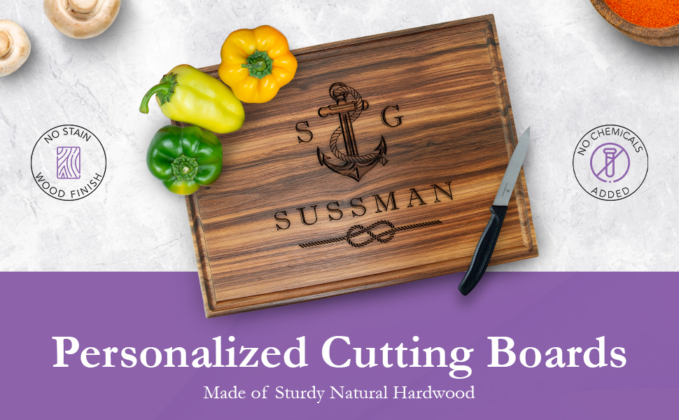 Straga Personalized Cutting Boards Handmade Wood Engraved