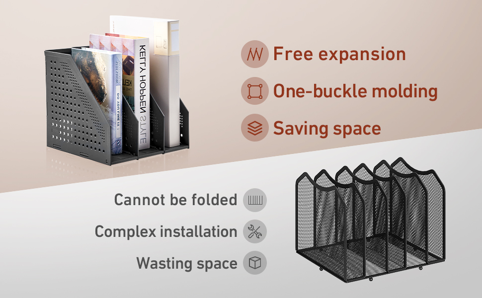 EZWORK Collapsible Magazine File Holder, Desk File