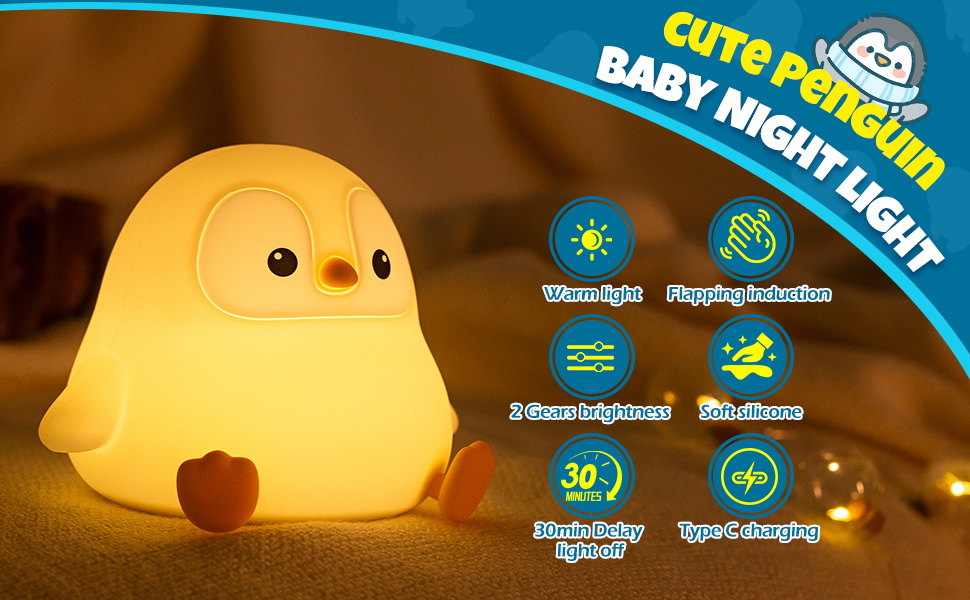 CUTE PENGUIN NIGHT LIGHT