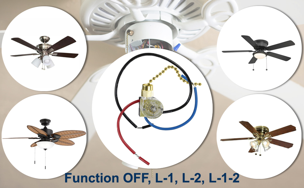 HQRP 3Way 3Wire Switch Compatible with Hunter, Casablanca, Hampton